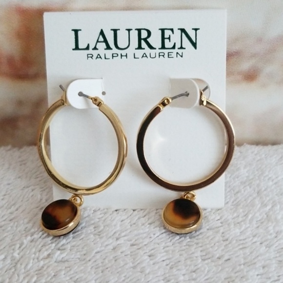 Ralph Lauren Jewelry - New Ralph Lauren Tortoise-Look Hoop Earrings